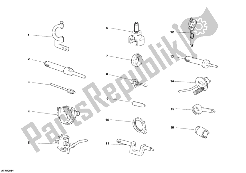 Alle onderdelen voor de Werkplaatsgereedschap, Motor Ii van de Ducati Sport ST4 S USA 996 2005